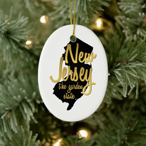 New Jersey The Garden State Ceramic Ornament