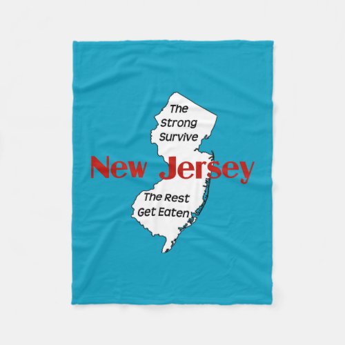 New Jersey The Strong Survive Personalized Fleece Blanket
