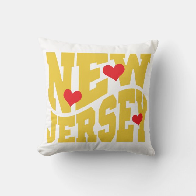 New Jersey Throw Pillow (Front)
