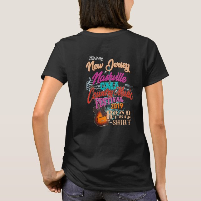 New Jersey to Nashville CMA Fest Road Trip Shirt (Back)
