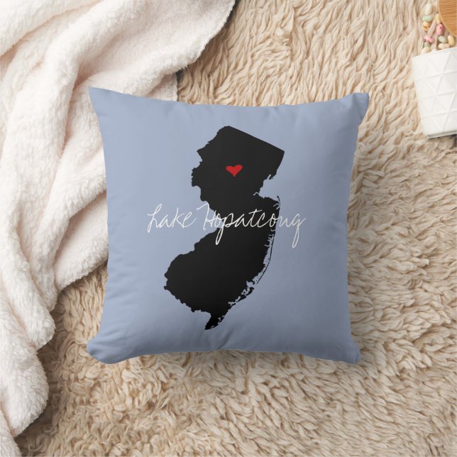 New Jersey Town Name Throw Pillow (Blanket)
