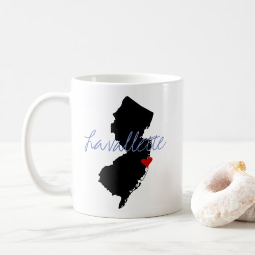 New Jersey Town with heart Coffee Mug