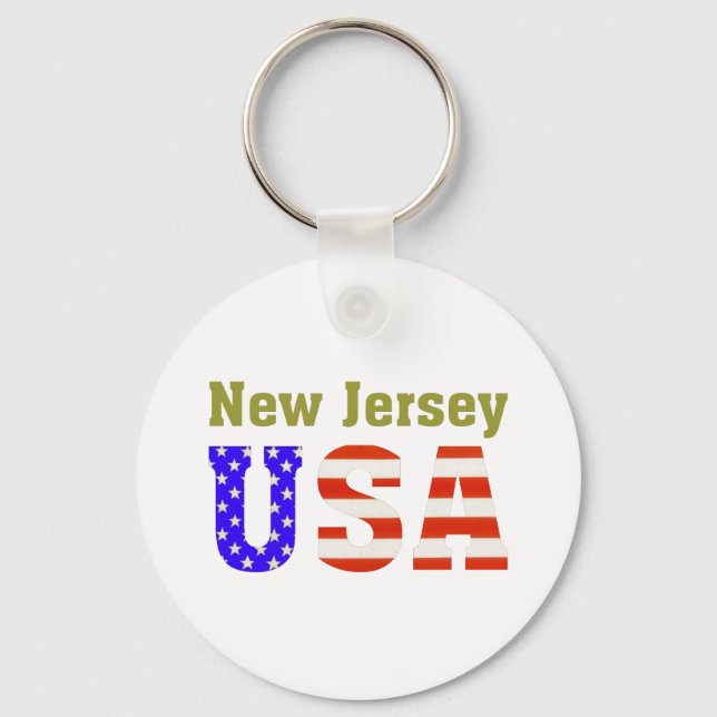 New Jersey USA! Keychain (Front)