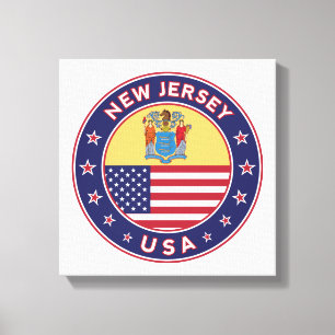 New Jersey, USA States, New Jersey canvas, poster Canvas Print