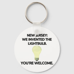 New Jersey: We invented the light bulb. Keychain