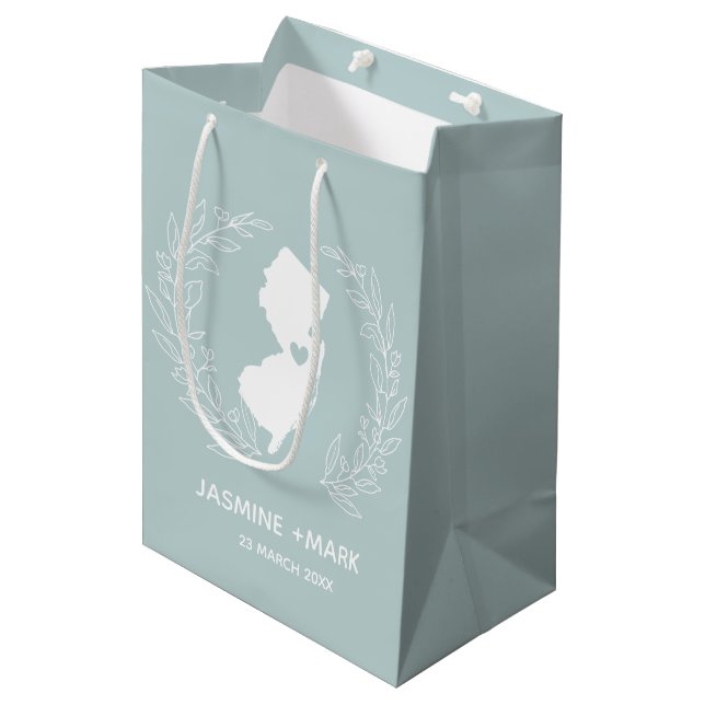 New Jersey wedding favors custom Medium Gift Bag (Front Angled)