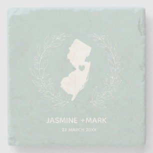 New Jersey wedding favors custom Stone Coaster