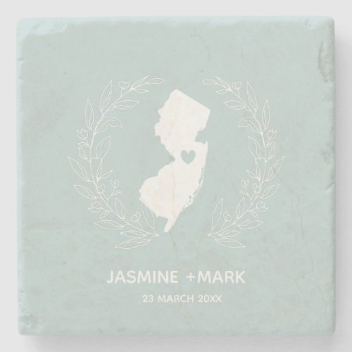 New Jersey wedding favors custom Stone Coaster