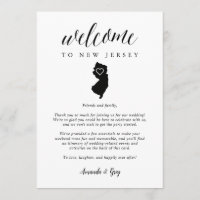 New Jersey Wedding Welcome Letter & Itinerary