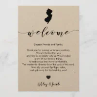 Wildflowers Wedding Welcome bag letter Flyer