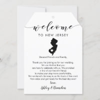 New Jersey Wedding Welcome Tag Letter Itinerary