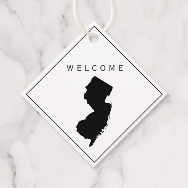New Jersey Welcome Bag Gift Tag Wedding Weekend (Front)