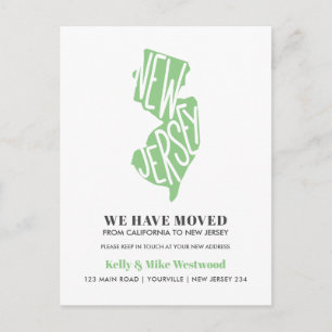 NEW JERSEY We've moved New address New Home  Postc Postcard