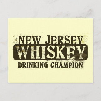 New Jersey Whiskey Drinking Champion Postcard