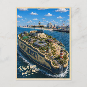 New Jersey Wish You Were Here State Series Postcard