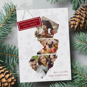 New Jersey Wishes Holiday Photo Collage Card