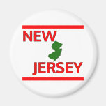 New Jersey with State outline Magnet