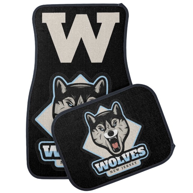 New Jersey Wolves Monogram and Logo Floor Mat (Set)