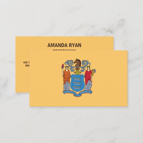 New Jerseyan Flag Flag of New Jersey Business Card