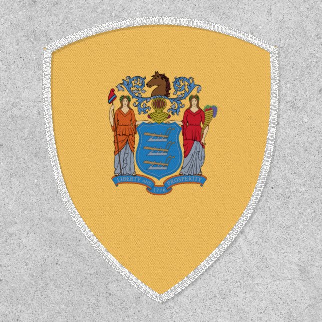New Jerseyan Flag, Flag of New Jersey Patch (Front)