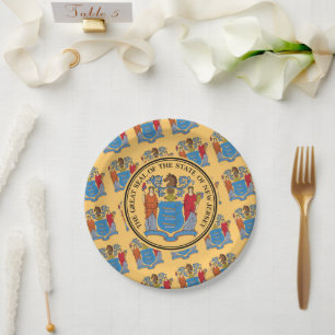 New Jerseyan Flag & Seal, New Jersey Paper Plates