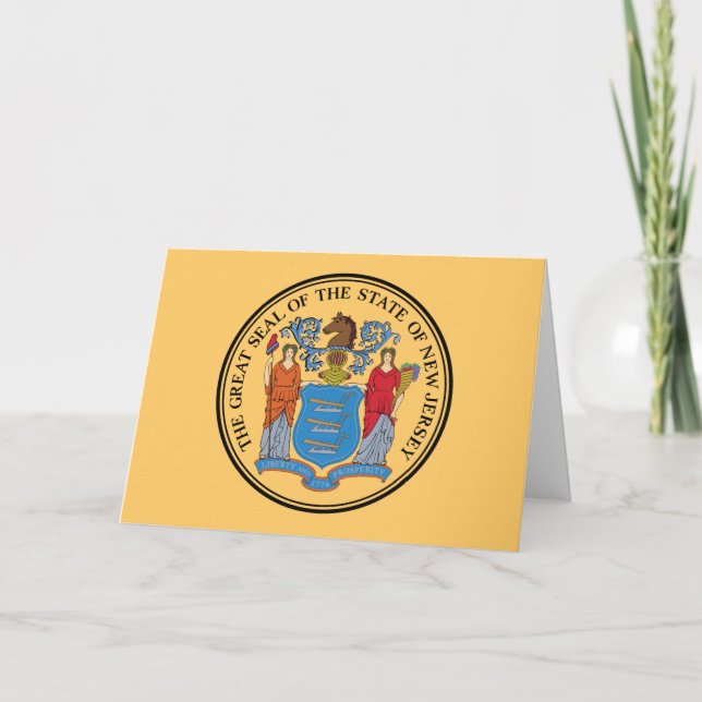 New Jerseyan Seal, Seal of New Jersey Card (Front)