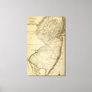 New JerseyPanoramic MapNew Jersey Canvas Print