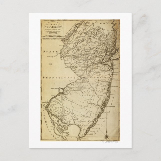 New JerseyPanoramic MapNew Jersey Postcard (Front)