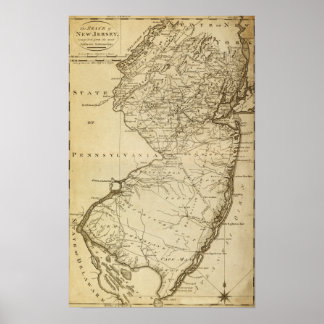 New JerseyPanoramic MapNew Jersey Poster