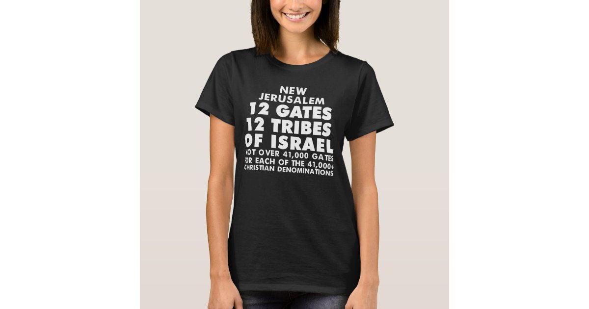 strække Kloster Træts webspindel New Jerusalem 12 Tribes of Israel T-Shirt (Women) | Zazzle