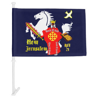 New Jerusalem Car Flag