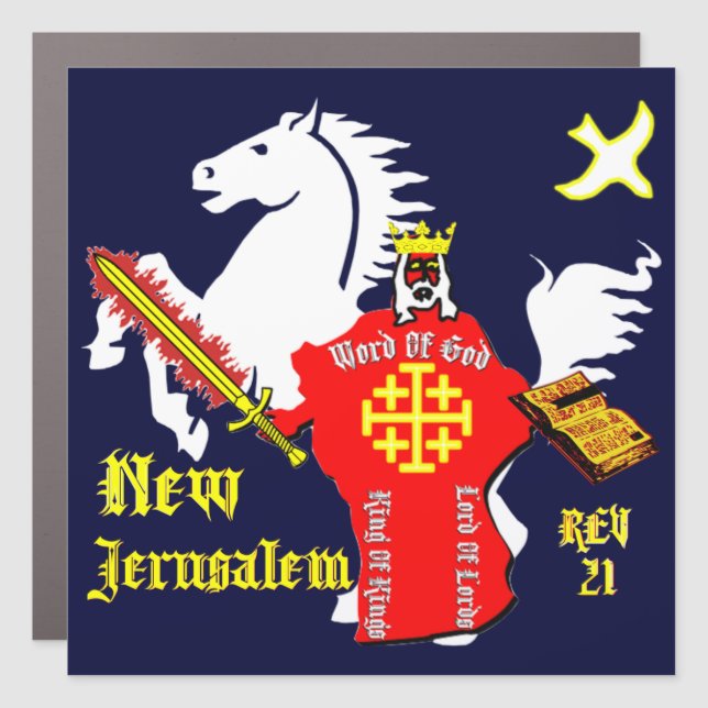 New Jerusalem Car Magnet (Front)