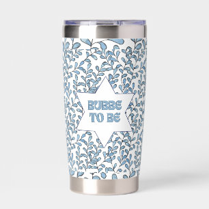 New Jewish Grandma "Bubbe to Be" Modern Stylish Insulated Tumbler
