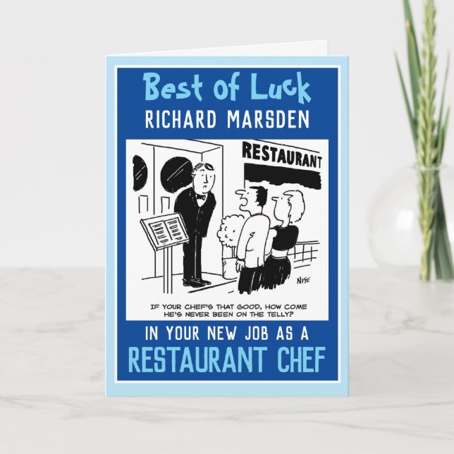New Job as a Chef Card (Front)