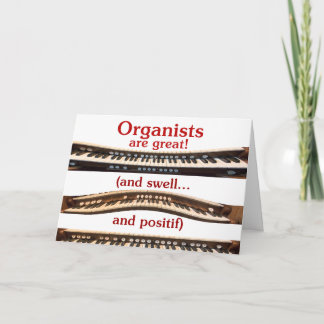 New job congratulations card for organists