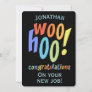 New Job Congratulations Fun Typography Card
