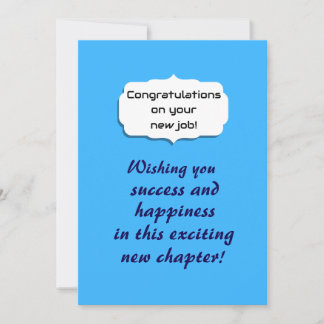 New Job Congratulations Holiday Card