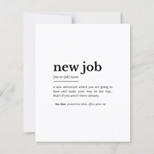 New Job Definition – Funny Motivational Typography (Front)