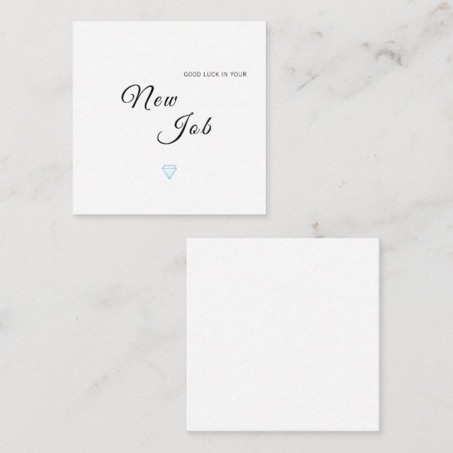New Job Good Luck Congratulations Card (Front/Back)
