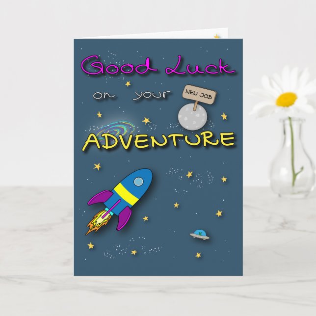 New Job - Good Luck on your new Adventure Card | Zazzle