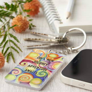 New job, new home, new attitude?!! keychain