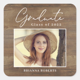 New Journey Rustic Modern Graduation Stickers