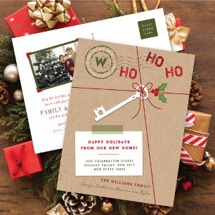 New Key Holiday Moving Announcement Postcard