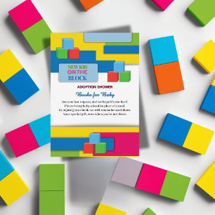 New Kid On The Block Adoption Foster Baby Shower Enclosure Card