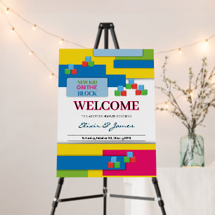 New Kid On The Block Adoption Foster Baby Shower Foam Board