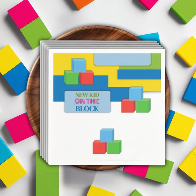 New Kid On The Block Adoption Foster Baby Shower Napkins (Creator Uploaded)