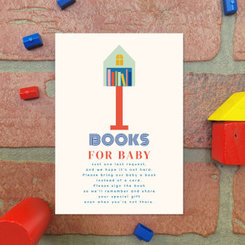 New Kid On The Block Baby Shower Book Request Enclosure Card by JillsPaperie at Zazzle