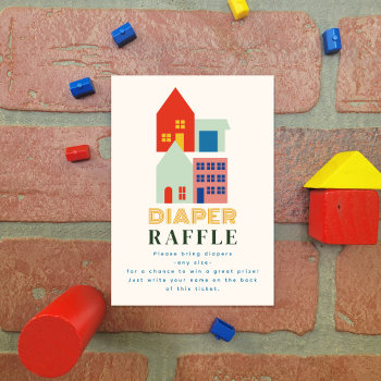 New Kid On The Block Baby Shower Diaper Raffle Enclosure Card by JillsPaperie at Zazzle