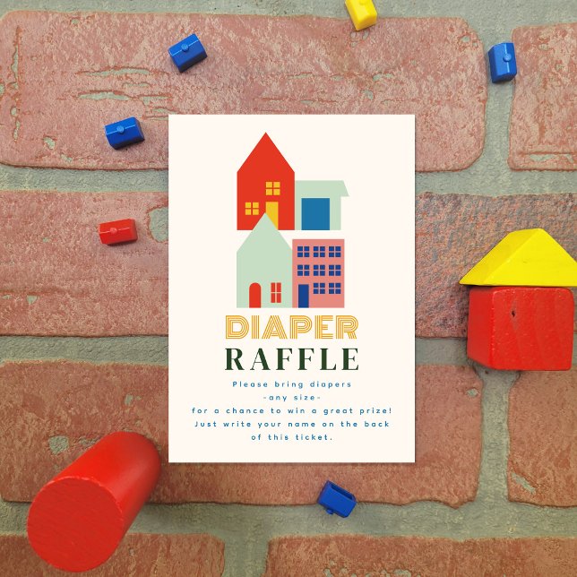 New Kid On The Block Baby Shower Diaper Raffle Enclosure Card (Creator Uploaded)