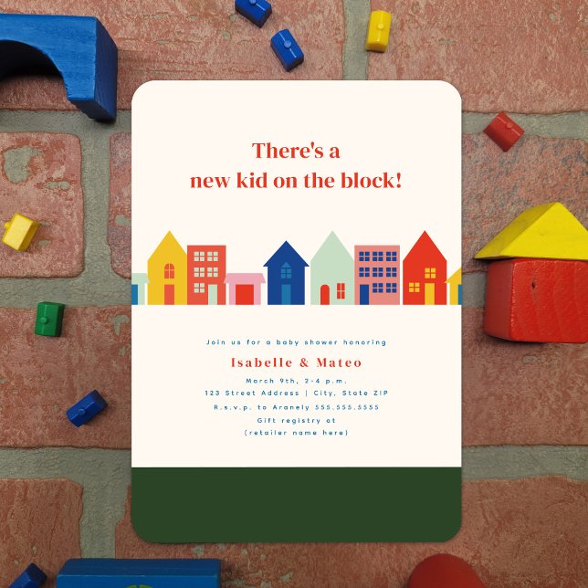 New Kid On The Block Colorful Neighborhood Invitation (Creator Uploaded)
